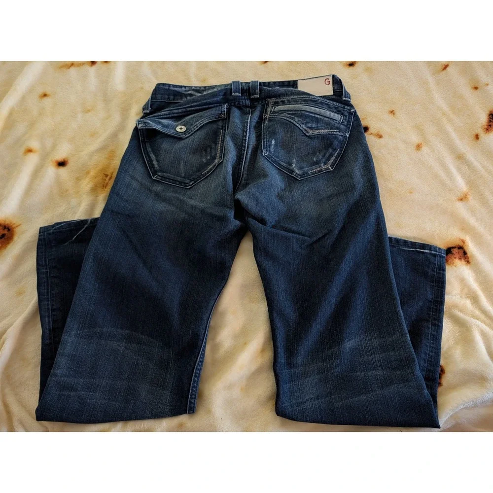 Guess Jeans Rhodes Straight Leg Dark Wash Denim Mens 33x32 M74R5102